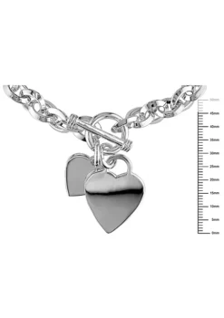 Deals 🥰 Heart Charms Charm Bracelet in Sterling Silver by Belk & Co. 🎉 -DealsBelk & Co. Store Belk 2592
