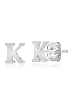Best Pirce ๐ 14K White Gold Letter (K) Stud Earrings by Belk & Co. ๐ฅฐ