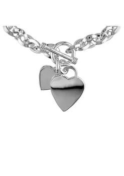 Deals 🥰 Heart Charms Charm Bracelet in Sterling Silver by Belk & Co. 🎉 -DealsBelk & Co. Store Belk 2593