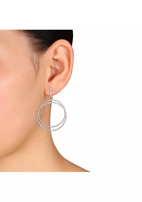 Best Sale ๐ 3.55 ct. t.w. Diamond Double Hoop Earrings in Two-Tone 14K White and Rose Gold by Belk & Co. ๐คฉ 2 Best Sale ๐ 3.55 ct. t.w. Diamond Double Hoop Earrings in Two-Tone 14K White and Rose Gold by Belk & Co. ๐คฉ - Image 2