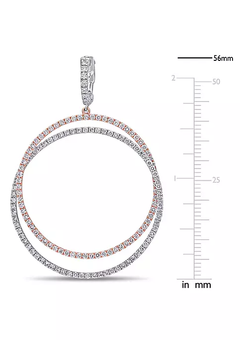 Best Sale ๐ 3.55 ct. t.w. Diamond Double Hoop Earrings in Two-Tone 14K White and Rose Gold by Belk & Co. ๐คฉ 3 Best Sale ๐ 3.55 ct. t.w. Diamond Double Hoop Earrings in Two-Tone 14K White and Rose Gold by Belk & Co. ๐คฉ - Image 3