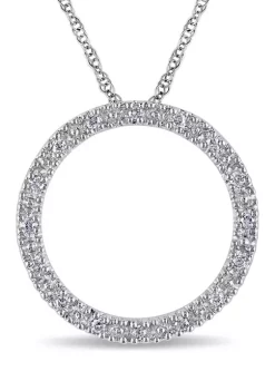 Brand new ❤️ 1/10 ct. t.w. Diamond Circle Of Life Pendant with Chain in 10k White Gold by Belk & Co. 🔥