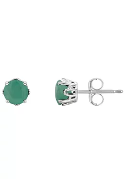 Promo 🔔 Sterling Silver 5mm Round Emerald Stud Earrings by Belk & Co. 🔔 -DealsBelk & Co. Store Belk 26020