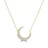Top 10 😍 5/8 ct. t.w. Diamond Crescent Moon Necklace in 14K Yellow Gold by Belk & Co. 👏