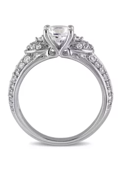 Cheap 👍 1.62 ct. t.w. Created White Sapphire Engagement Ring in Sterling Silver by Belk & Co. 😉 -DealsBelk & Co. Store Belk 2606