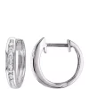 Deals 😀 1/4 ct. t.w. Diamond Hoop Earrings in 10k White Gold by Belk & Co. 😀