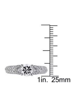 Cheap 👍 1.62 ct. t.w. Created White Sapphire Engagement Ring in Sterling Silver by Belk & Co. 😉 -DealsBelk & Co. Store Belk 2607