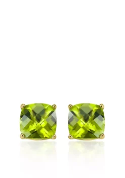 Promo 🎁 14k Yellow Gold 8mm Peridot Stud Earrings by Belk & Co. 🔥