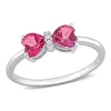 Wholesale 🔔 Pink Topaz and Diamond Accent Bow Ring in 10k White Gold by Belk & Co. 🌟