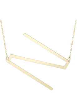 Discount 🎁 14 Karat Yellow Gold Initial-N Necklace by Belk & Co. 😉 -DealsBelk & Co. Store Belk 26097
