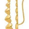 Buy 💯 14K Yellow Gold Heart Polished Ear Climber Earrings by Belk & Co. 🎉