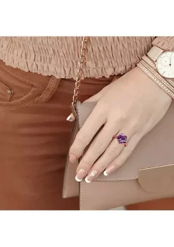 Coupon ✔️ Amethyst and Diamond Accent Wrapped Ring in Rose Plated Sterling Silver by Belk & Co. 😀 -DealsBelk & Co. Store Belk 26108