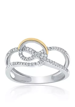 Coupon ๐ 0.20 ct. t.w. Diamond Ring in Sterling Silver & 10K Yellow Gold by Belk & Co. ๐