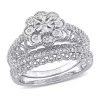 Best Pirce ✨ 1/6 CT TW Diamond Vintage Bridal Set in Sterling Silver by Belk & Co. 👏