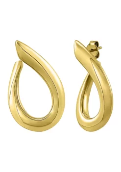 Cheap 🔥 Curved Open Oval Drop Earrings in Gold Over Sterling Silver by Belk & Co. 💯 -DealsBelk & Co. Store Belk 26138