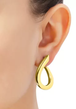 Cheap 🔥 Curved Open Oval Drop Earrings in Gold Over Sterling Silver by Belk & Co. 💯 -DealsBelk & Co. Store Belk 26139