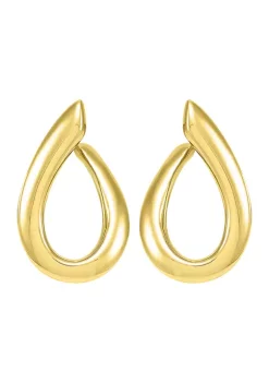 Cheap 🔥 Curved Open Oval Drop Earrings in Gold Over Sterling Silver by Belk & Co. 💯 -DealsBelk & Co. Store Belk 26140