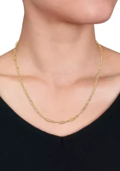 Outlet ❤️ 18k Yellow Gold Plated Sterling Silver Fancy Paperclip Chain Necklace by Belk & Co. ✨ -DealsBelk & Co. Store Belk 2615