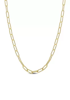 Outlet ❤️ 18k Yellow Gold Plated Sterling Silver Fancy Paperclip Chain Necklace by Belk & Co. ✨ -DealsBelk & Co. Store Belk 2617
