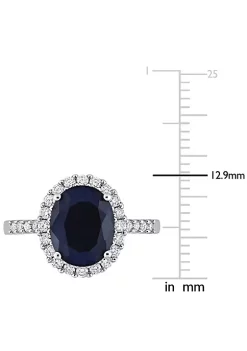 Promo 😉 3.3 ct. t.g.w. Diffused Sapphire and 2/5 ct. t.w. Diamond Ring in 14K White Gold by Belk & Co. 🌟 -DealsBelk & Co. Store Belk 26175