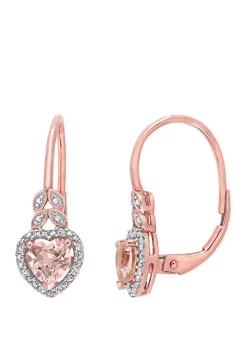 Promo 🎁 Morganite and Diamond Accent Heart Drop Earrings by Belk & Co. 💯 -DealsBelk & Co. Store Belk 26193