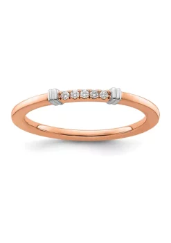 New ✨ 0.04 ct. t.w. Diamonds Stackable Expressions Ring in 14K Gold by Belk & Co. 👏