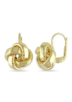 Best Pirce ✨ Love Knot Earrings in 10K Polished Yellow Gold by Belk & Co. ✨ -DealsBelk & Co. Store Belk 26206