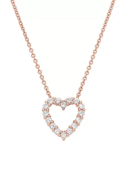 Cheap ✔️ 1/2 ct. t.w. Created White Sapphire Pendant Necklace in 10K Rose Gold by Belk & Co. ✨ -DealsBelk & Co. Store Belk 26222