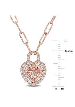 Coupon 😍 1.61 ct. t.g.w. Morganite and White Topaz Halo Heart Pendant in 18K Rose Gold Plated Sterling Silver by Belk & Co. 😀 8 Coupon 😍 1.61 ct. t.g.w. Morganite and White Topaz Halo Heart Pendant in 18K Rose Gold Plated Sterling Silver by Belk & Co. 😀 -DealsBelk & Co. Store Belk 26225
