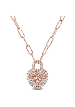 Coupon 😍 1.61 ct. t.g.w. Morganite and White Topaz Halo Heart Pendant in 18K Rose Gold Plated Sterling Silver by Belk & Co. 😀 11 Coupon 😍 1.61 ct. t.g.w. Morganite and White Topaz Halo Heart Pendant in 18K Rose Gold Plated Sterling Silver by Belk & Co. 😀 -DealsBelk & Co. Store Belk 26228