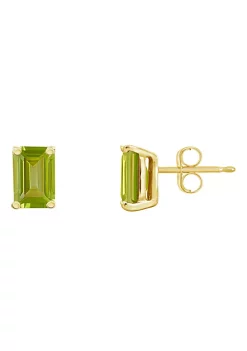 Outlet ⭐ 14K Gold 6x4 Emerald Cut Peridot Earrings by Belk & Co. 🛒 -DealsBelk & Co. Store Belk 26235