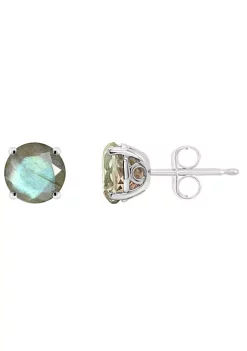 Best deal 🤩 Sterling Silver 6mm Round Labradorite Stud Earrings by Belk & Co. 😉 -DealsBelk & Co. Store Belk 26256
