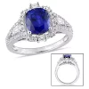 Cheapest 🧨 2.56 ct. t.g.w. Blue Sapphire and 3/4 ct. t.w. Diamond Engagement Ring in 14K White Gold by Belk & Co. 💯