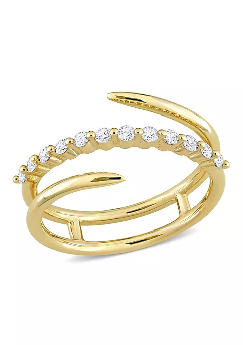 Best Sale ❤️ 1/4 ct. t.w. Diamond Coil Ring in 10K Yellow Gold by Belk & Co. 😍 1 Best Sale ❤️ 1/4 ct. t.w. Diamond Coil Ring in 10K Yellow Gold by Belk & Co. 😍