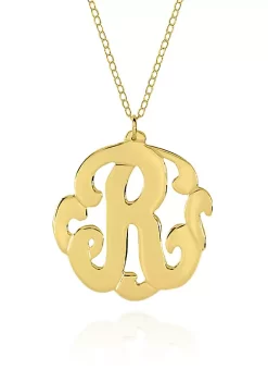 Budget ๐ 10k Yellow Gold R Monogram Necklace by Belk & Co. โจ