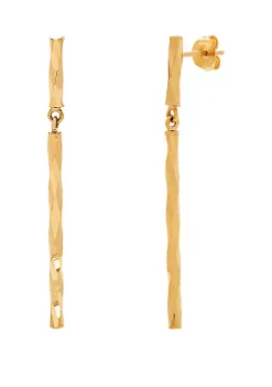 New 🛒 10K Yellow Gold Drop Earrings by Belk & Co. 👍
