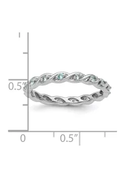 Budget 🛒 1/3 ct. t.w. Blue Topaz Stackable Expressions Ring in Sterling Silver by Belk & Co. 😀 -DealsBelk & Co. Store Belk 26351