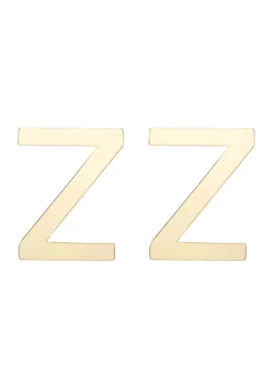 Discount 🎉 14KY Yellow Gold Initial-Z Post Earring by Belk & Co. ⌛ -DealsBelk & Co. Store Belk 26356