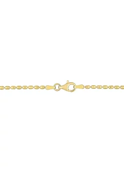 New 🔔 Oval Ball Chain Necklace in 18k Yellow Gold Plated Sterling Silver, 20" by Belk & Co. ❤️ -DealsBelk & Co. Store Belk 26361