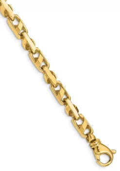 Best Sale ๐ Mens 14K Yellow Gold 5.5 Millimeter Fancy Link Bracelet by Belk & Co. ๐