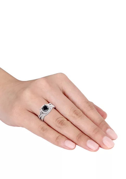 Buy ๐ฅ 1.5 ct. t.w. Black and White Diamond Halo 3 Piece Bridal Set in 10K White Gold by Belk & Co. ๐ 4 Buy ๐ฅ 1.5 ct. t.w. Black and White Diamond Halo 3 Piece Bridal Set in 10K White Gold by Belk & Co. ๐ - Image 4