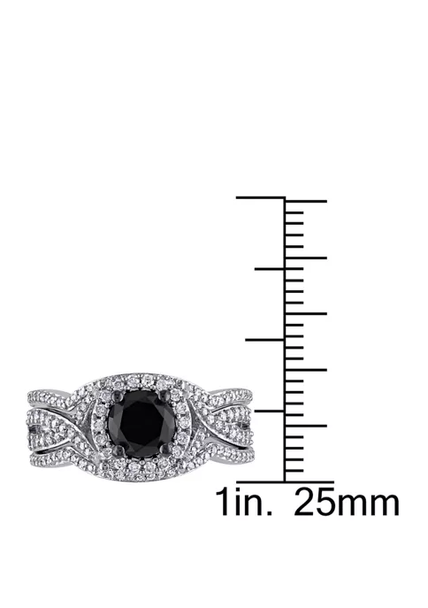 Buy ๐ฅ 1.5 ct. t.w. Black and White Diamond Halo 3 Piece Bridal Set in 10K White Gold by Belk & Co. ๐ 5 Buy ๐ฅ 1.5 ct. t.w. Black and White Diamond Halo 3 Piece Bridal Set in 10K White Gold by Belk & Co. ๐ - Image 5