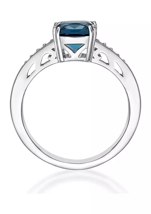 Cheapest ๐ 1.75 ct. t.w. London Blue Topaz and 1/10 ct. t.w. Diamond Ring in 10K White Gold by Belk & Co. ๐ 2 Cheapest ๐ 1.75 ct. t.w. London Blue Topaz and 1/10 ct. t.w. Diamond Ring in 10K White Gold by Belk & Co. ๐ - Image 2