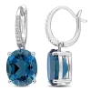 Cheap 😀 10.14 ct. t.g.w. London Blue Topaz and 1/10 ct. t.w. Diamond Earrings in 14K White Gold by Belk & Co. 🎁