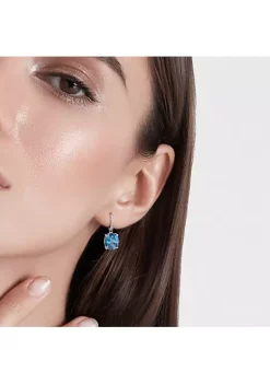 Cheap 😀 10.14 ct. t.g.w. London Blue Topaz and 1/10 ct. t.w. Diamond Earrings in 14K White Gold by Belk & Co. 🎁 -DealsBelk & Co. Store Belk 26393