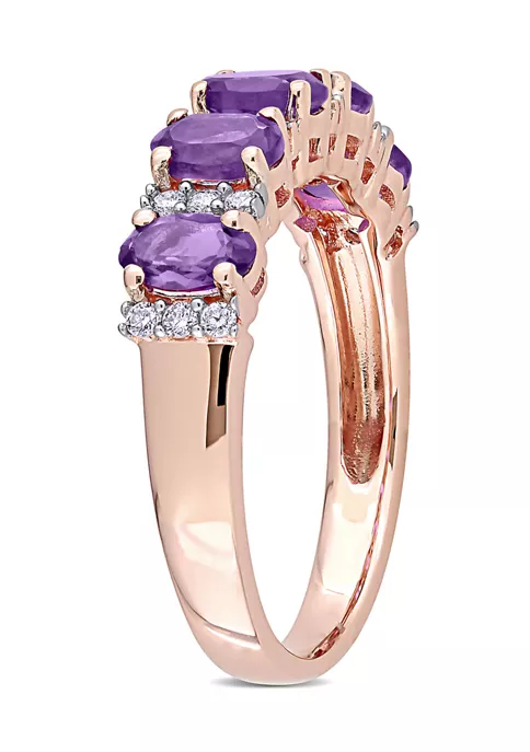 Best reviews of ๐ 1.16 ct. t.w. Amethyst and 1/6 ct. t.w. Diamond Semi Eternity Ring in 14K Rose Gold by Belk & Co. โค๏ธ 2 Best reviews of ๐ 1.16 ct. t.w. Amethyst and 1/6 ct. t.w. Diamond Semi Eternity Ring in 14K Rose Gold by Belk & Co. โค๏ธ - Image 2