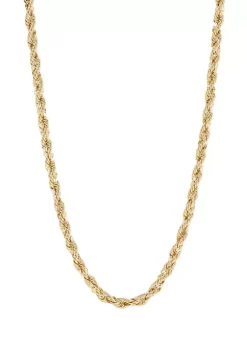 Deals 🛒 Hollow Rope Chain Necklace in 10K Yellow Gold by Belk & Co. 😉