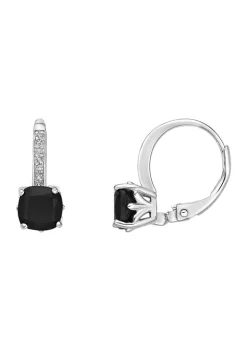 Coupon ✨ 1.6 ct. t.w. Black Onyx and White Topaz Accent Earrings in Sterling Silver by Belk & Co. ⭐