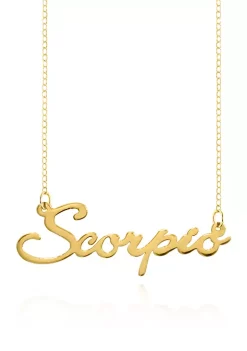 Best Sale 🔥 14k Yellow Gold Scorpio Necklace by Belk & Co. 🎁