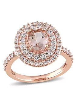 Cheap ๐ Oval-Cut Morganite and 7/8 CT TW Diamond Double Halo Ring in 14k Rose Gold by Belk & Co. ๐ 11 Cheap ๐ Oval-Cut Morganite and 7/8 CT TW Diamond Double Halo Ring in 14k Rose Gold by Belk & Co. ๐ -DealsBelk & Co. Store Belk 26484